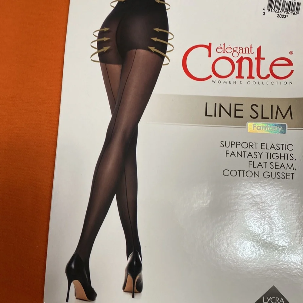 Panty hose Line Slim Support Elastic Fantasy Tights Europe new black color